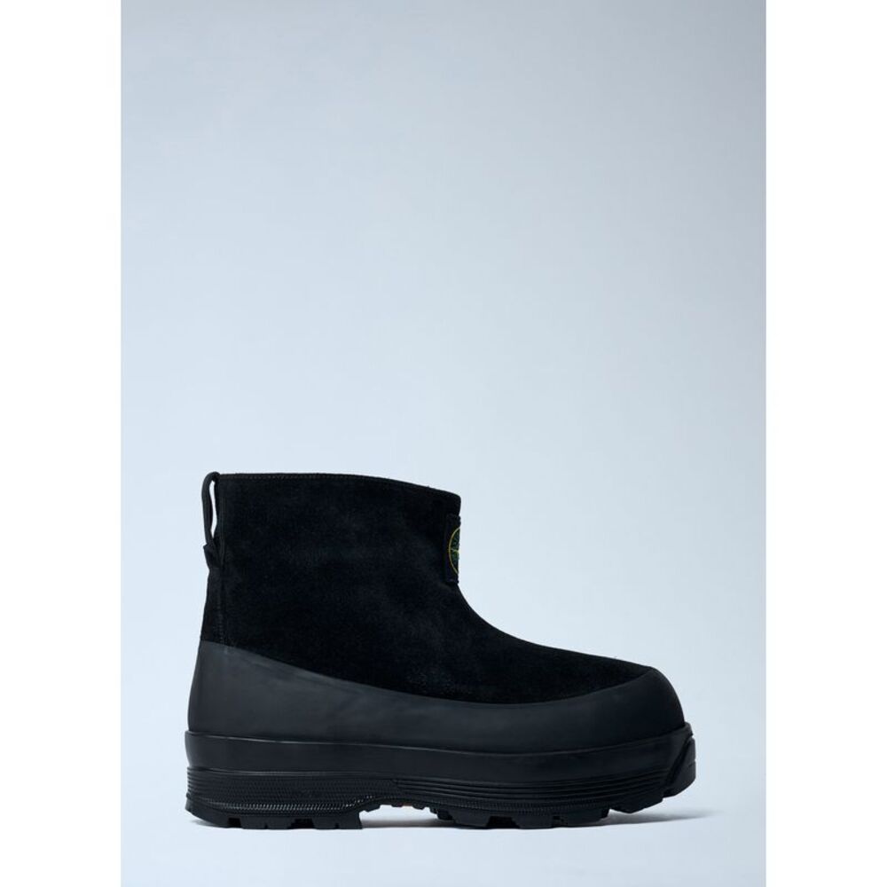 Stone Island Men Suede Logo Patch Boots